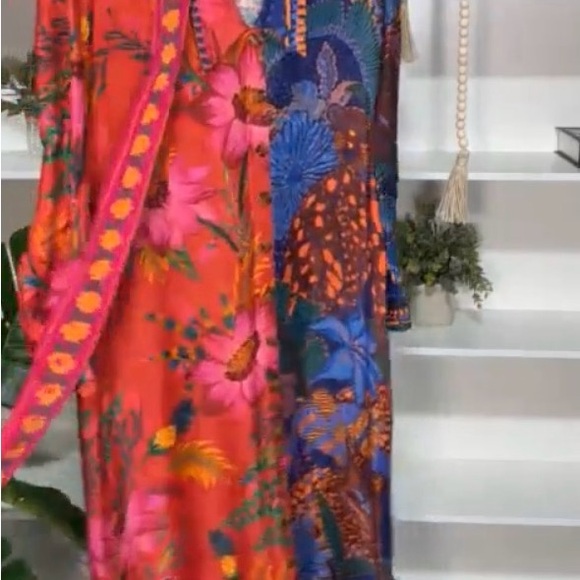 FARM Rio Vibrant Maxi Dress - Red, Blue, Orange - Picture 3 of 7